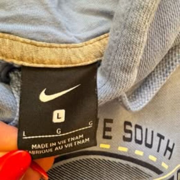 Nike Unisex Blue Hoodie L Downers Grove South High School Mustangs Tennis - Picture 3 of 4